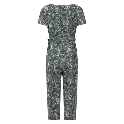Khaki Green - Back - Mountain Warehouse Womens-Ladies Santorini Floral Wrap Jumpsuit