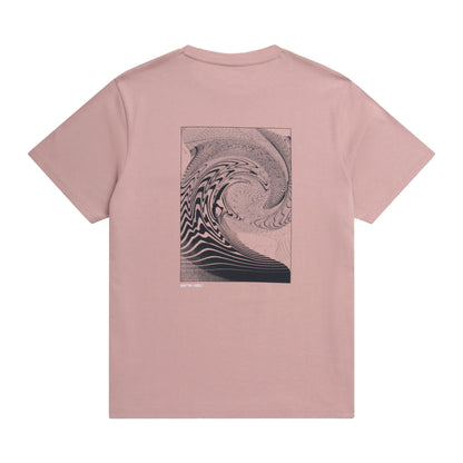 Light Pink - Back - Animal Mens Chase Wave Organic T-Shirt