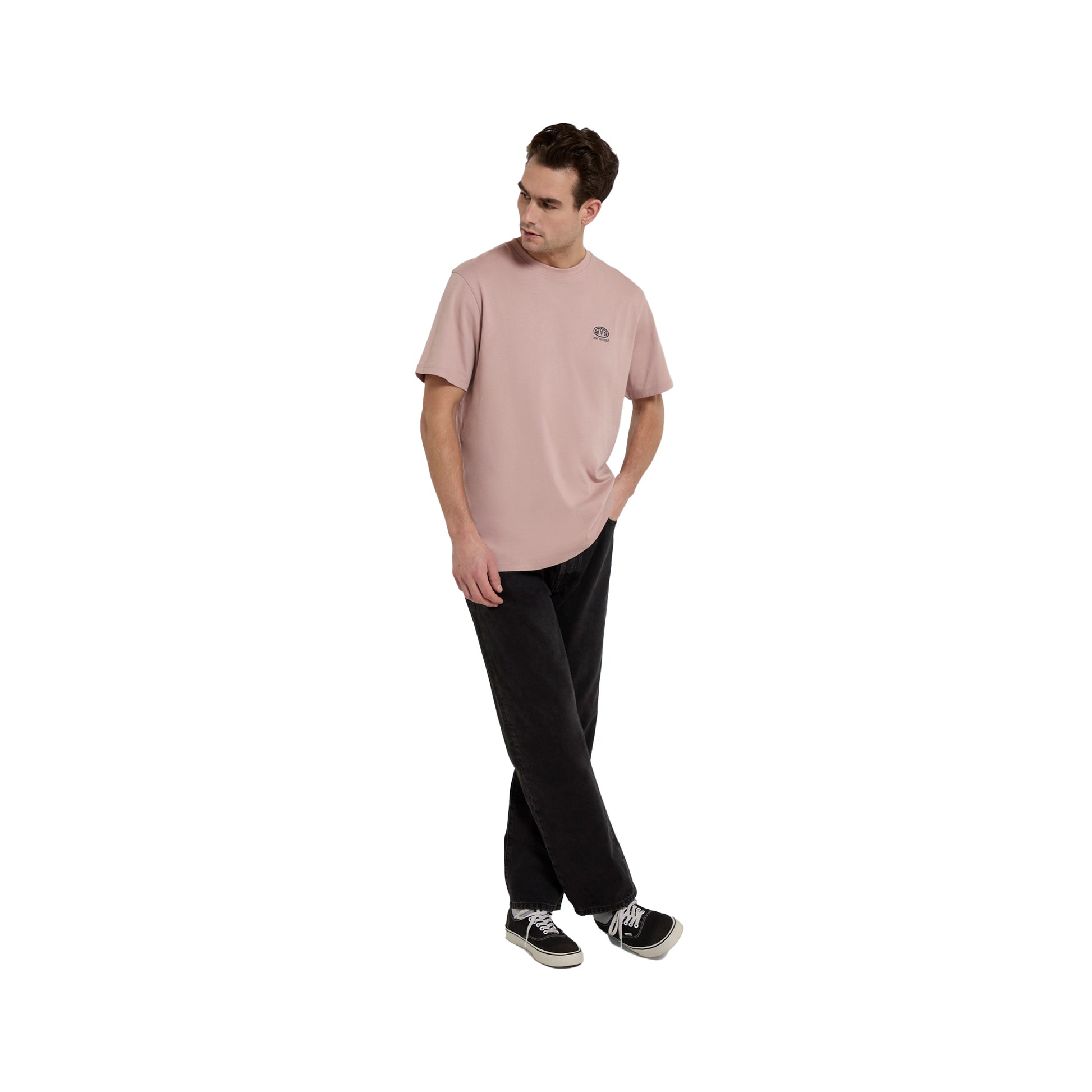 Light Pink - Pack Shot - Animal Mens Chase Wave Organic T-Shirt