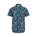 Navy - Front - Mountain Warehouse Mens Tropical Floral Short-Sleeved Shirt