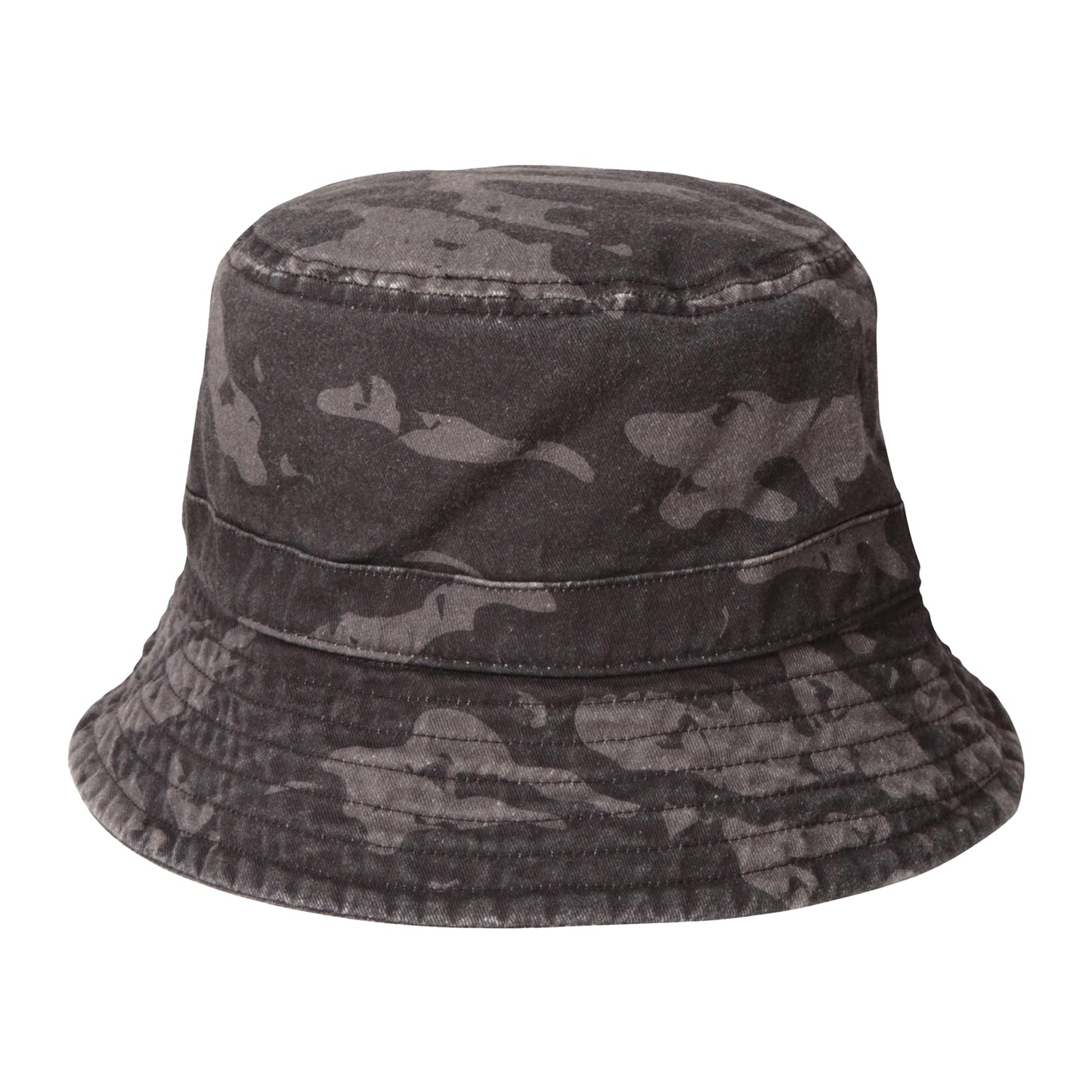 Black - Back - Animal Mens Miles Camo Bucket Hat