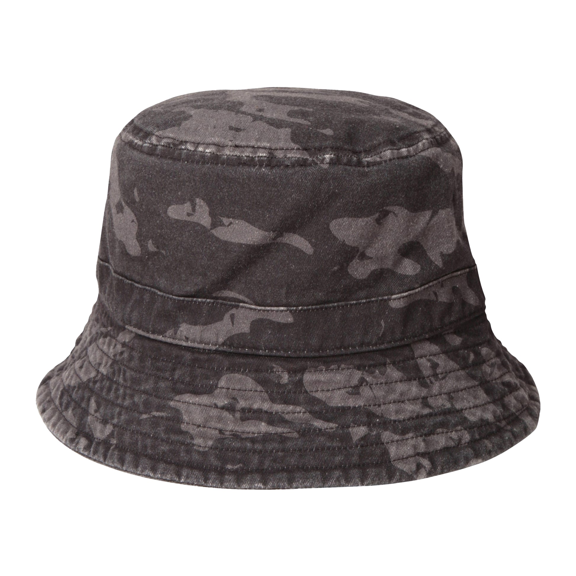 Black - Back - Animal Mens Miles Camo Bucket Hat
