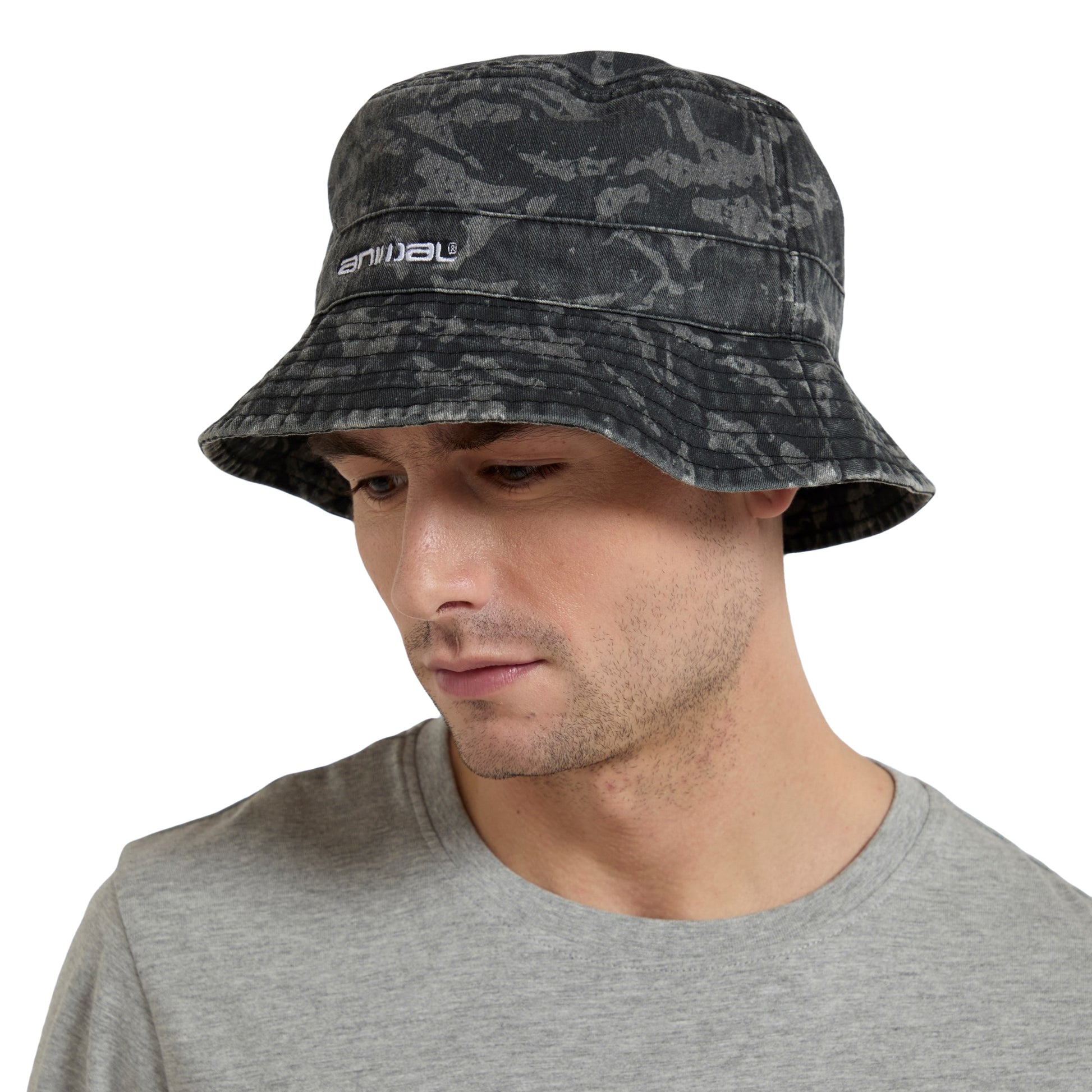 Black - Lifestyle - Animal Mens Miles Camo Bucket Hat