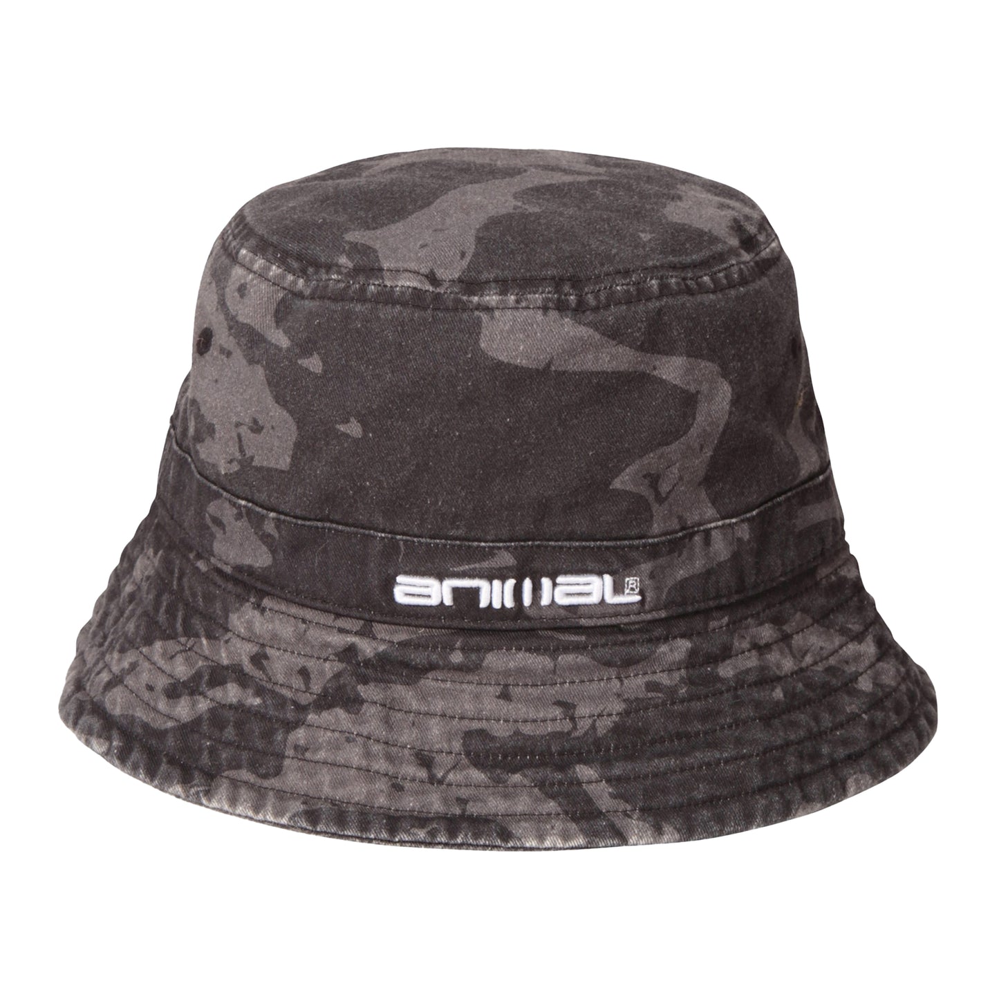 Black - Front - Animal Mens Miles Camo Bucket Hat