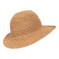 Dark Beige - Back - Mountain Warehouse Womens-Ladies Straw Packable Sun Hat
