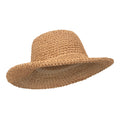 Dark Beige - Front - Mountain Warehouse Womens-Ladies Straw Packable Sun Hat