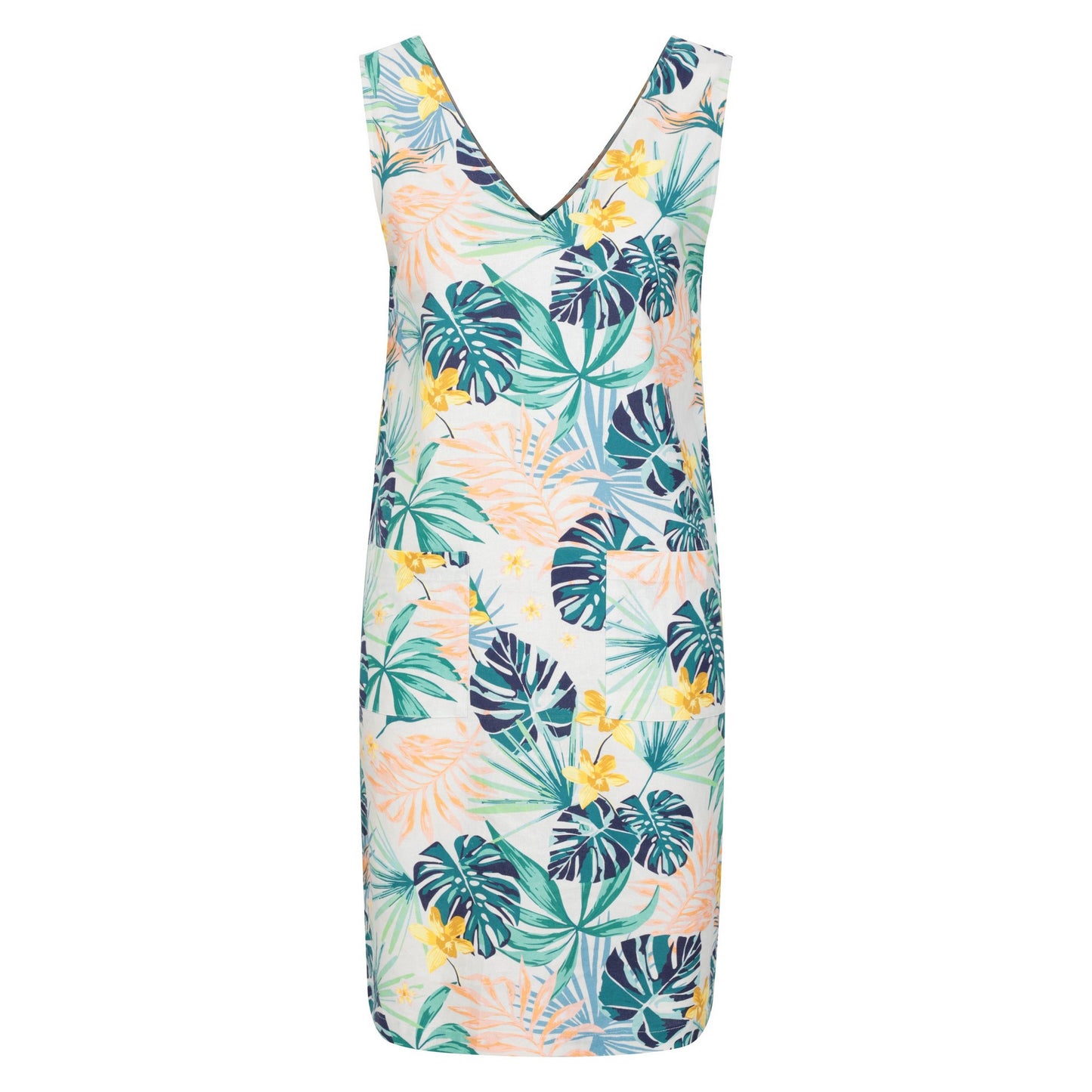 Grey - Front - Mountain Warehouse Womens-Ladies Mellow Printed Shift Dress