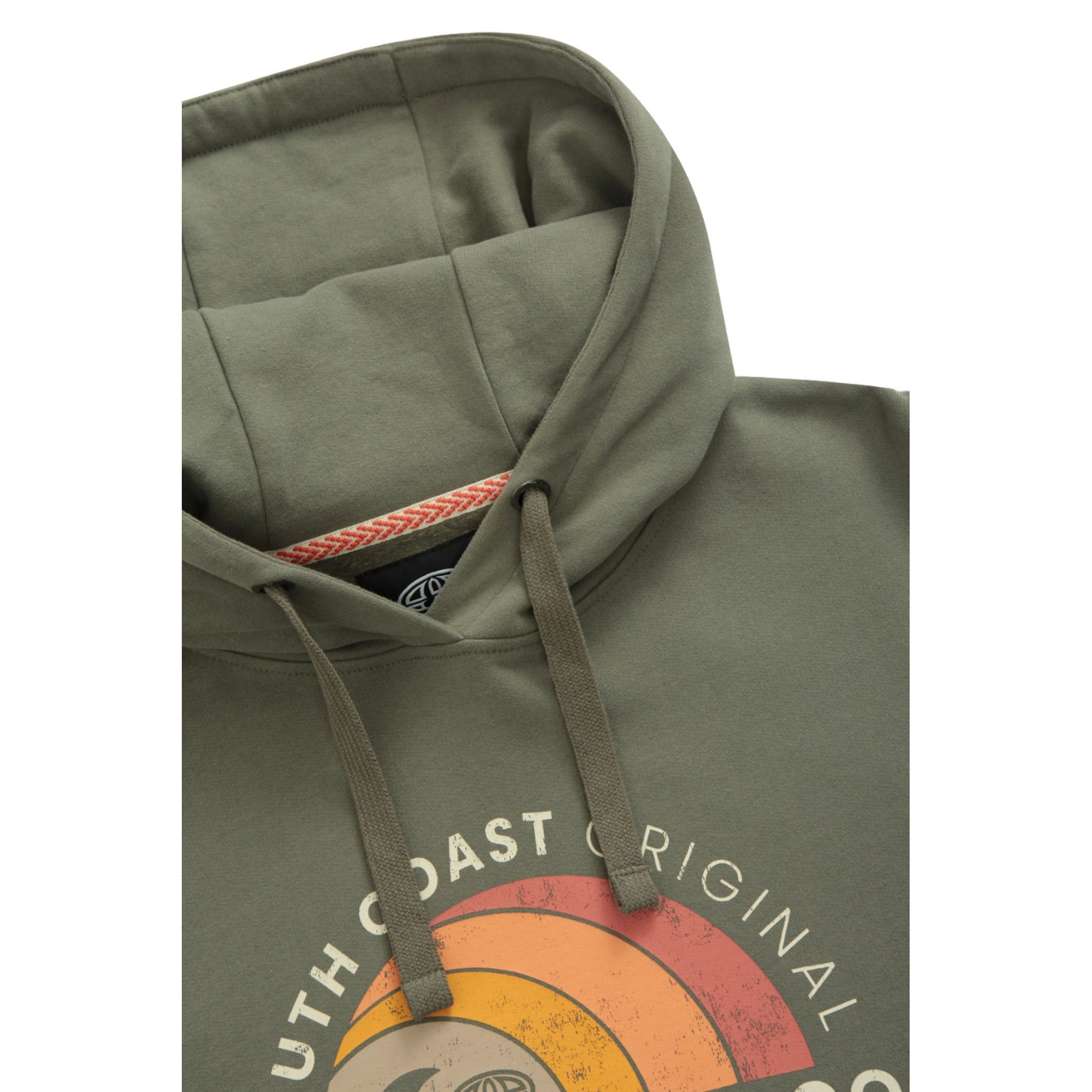 Green - Side - Animal Mens River Graphic Print Organic Hoodie