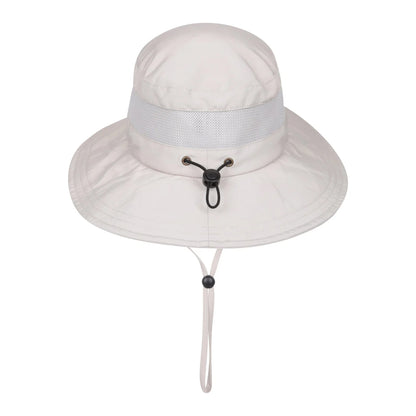 Off White - Back - Mountain Warehouse Unisex Adult Lightweight Mesh Brim Sun Hat