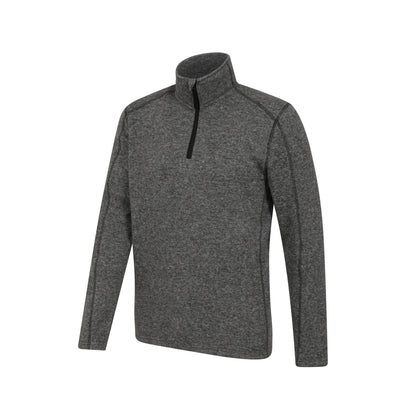 Grey - Side - Mountain Warehouse Mens Idris II Half Zip Fleece Top