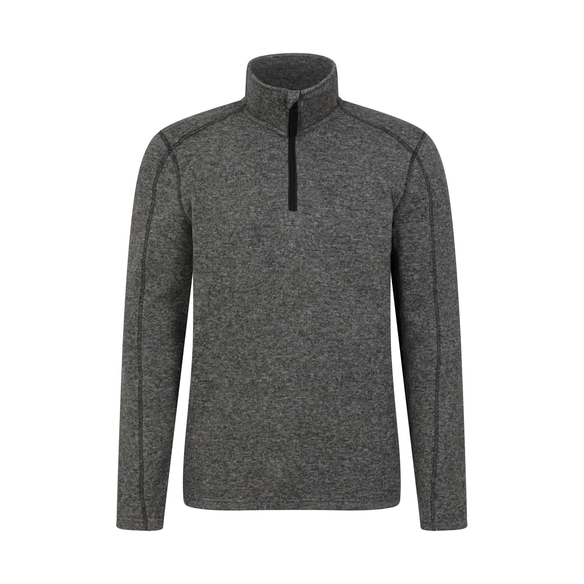 Grey - Front - Mountain Warehouse Mens Idris II Half Zip Fleece Top