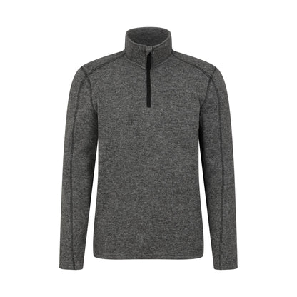 Grey - Front - Mountain Warehouse Mens Idris II Half Zip Fleece Top