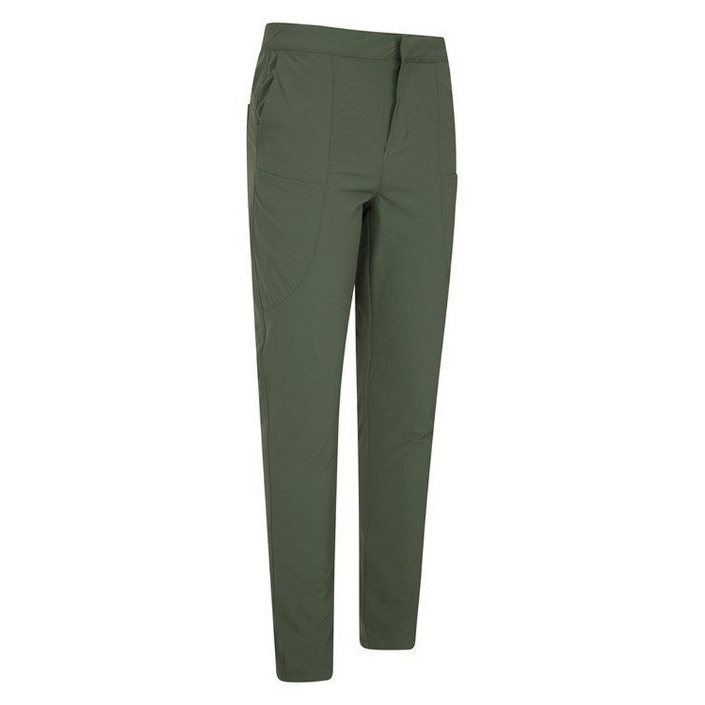 Khaki - Pack Shot - Mountain Warehouse Womens-Ladies Kesugi Slim Hiking Trousers