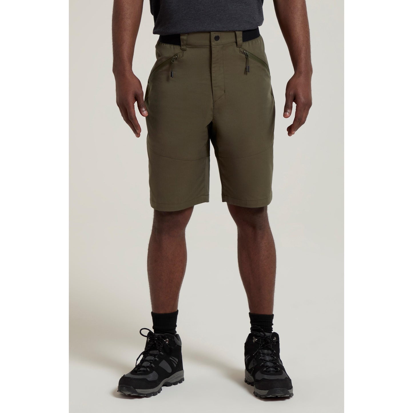 Khaki Green - Front - Mountain Warehouse Mens Jungle Trekking Shorts