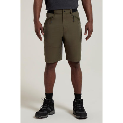 Khaki Green - Front - Mountain Warehouse Mens Jungle Trekking Shorts