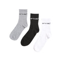 Light Grey-Black-White - Front - Animal Womens-Ladies Cady Recycled Ankle Socks (Pack of 3)