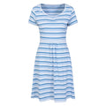 Bright Blue - Front - Mountain Warehouse Womens-Ladies Contrast Striped Skater Dress