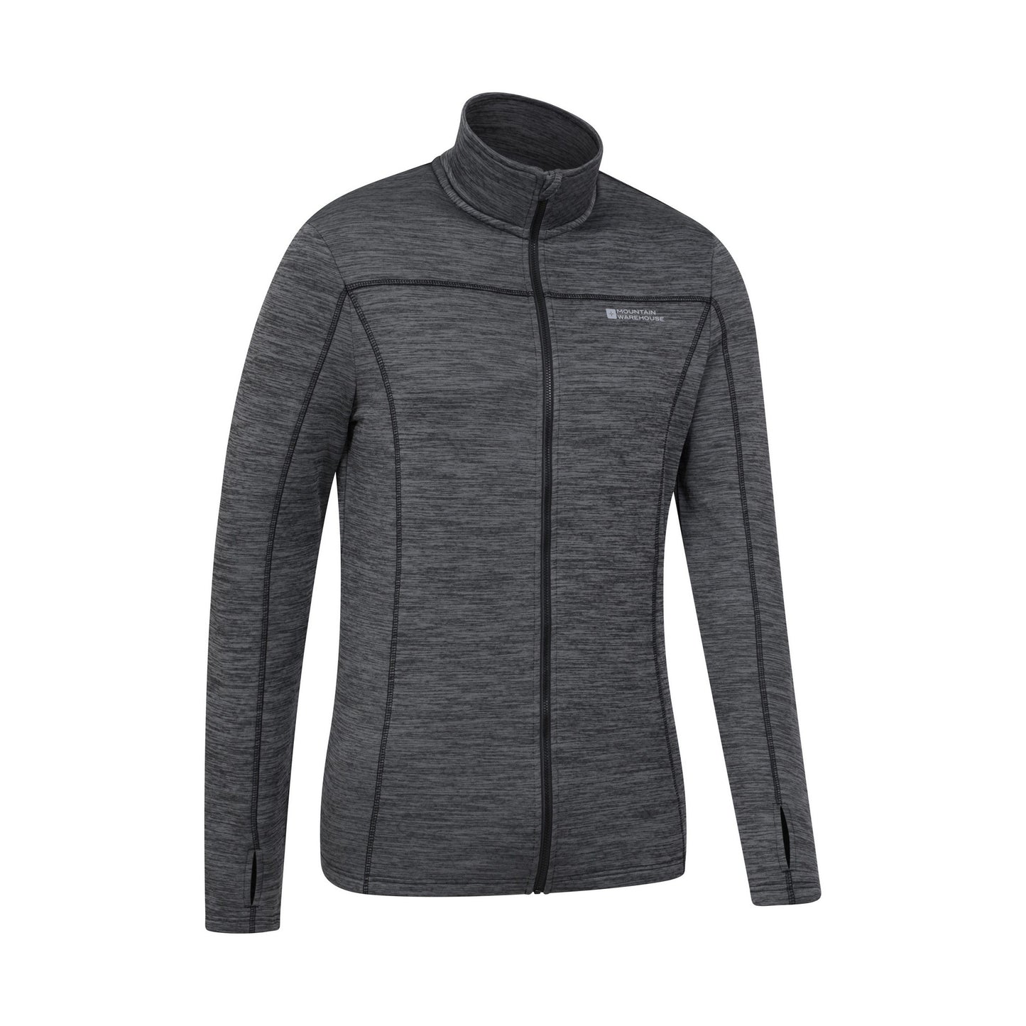 Grey - Side - Mountain Warehouse Mens Finsbury Full Zip Midlayer