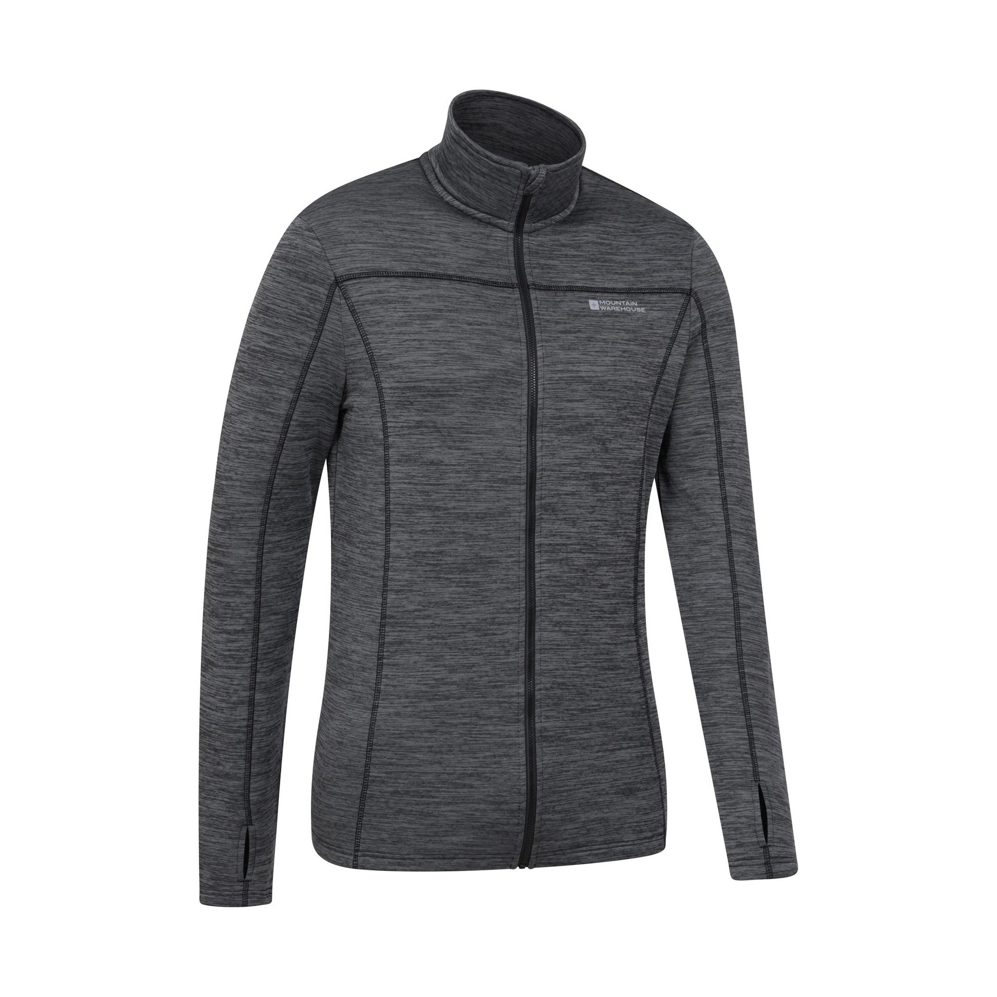 Grey - Side - Mountain Warehouse Mens Finsbury Full Zip Midlayer
