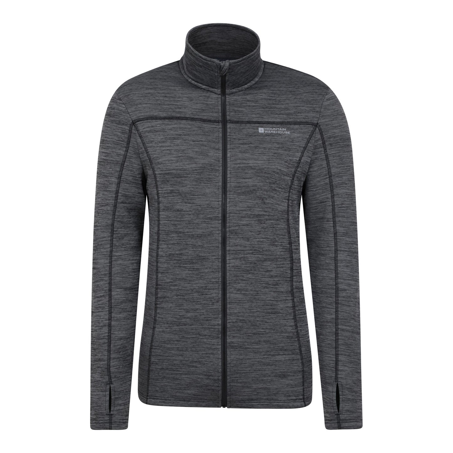 Grey - Front - Mountain Warehouse Mens Finsbury Full Zip Midlayer