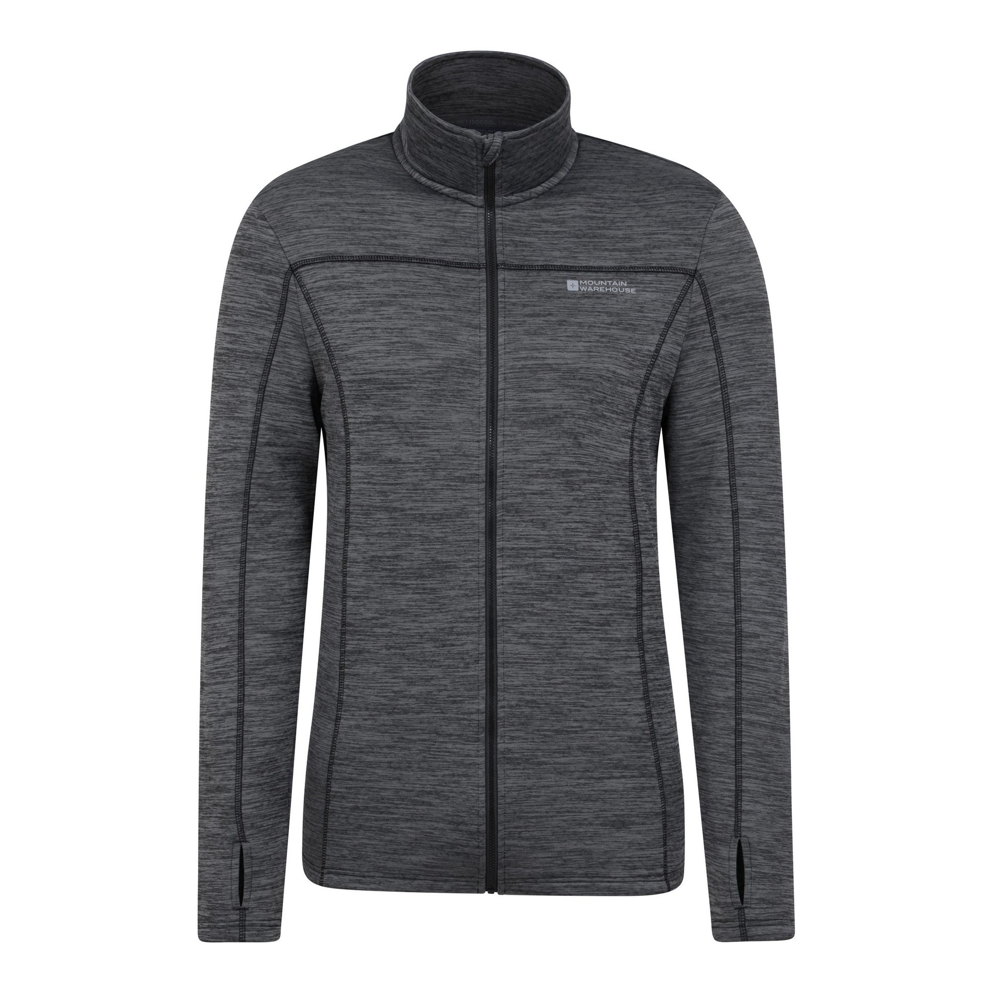 Grey - Front - Mountain Warehouse Mens Finsbury Full Zip Midlayer