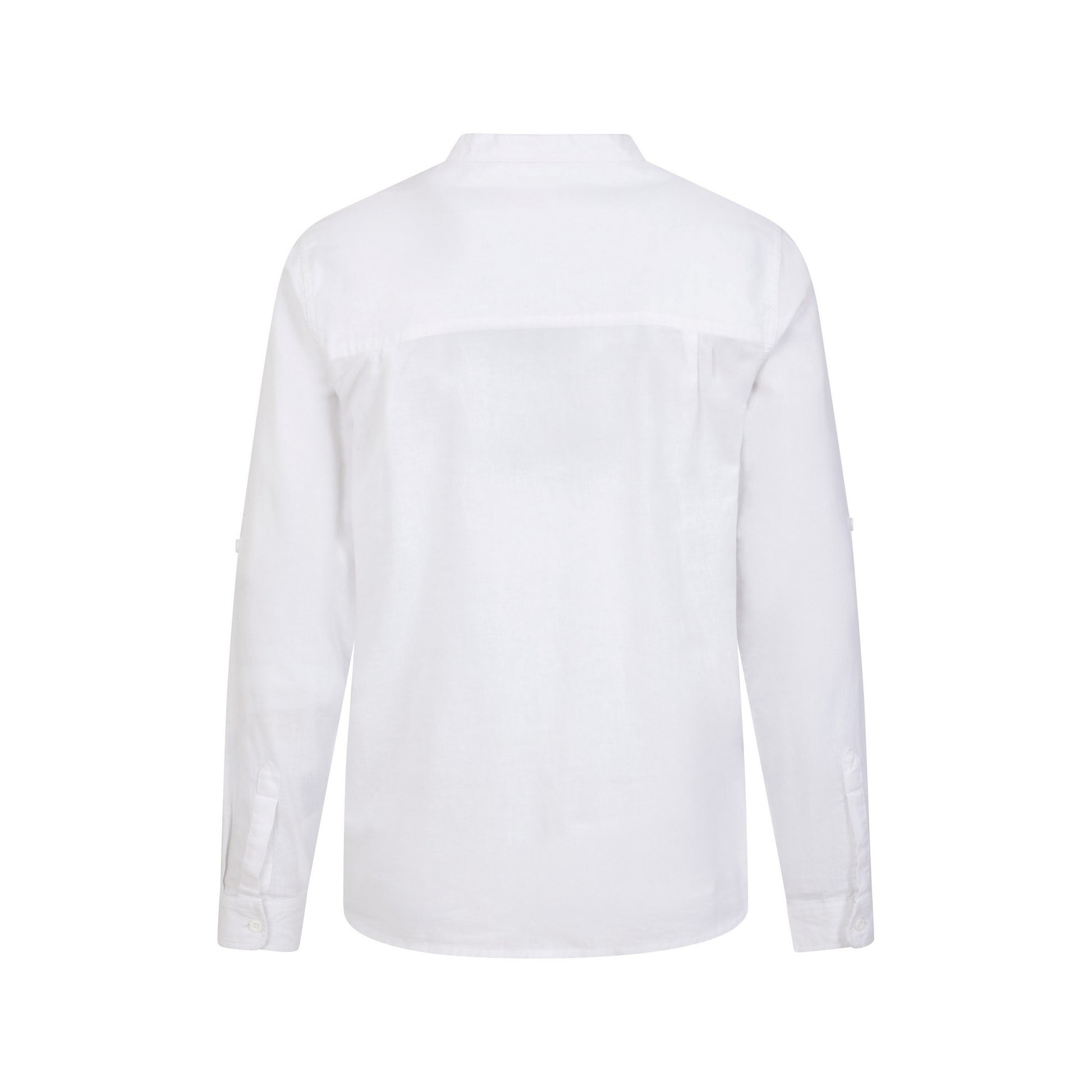 White - Back - Mountain Warehouse Mens Lowe Linen Blend Grandad Collar Shirt