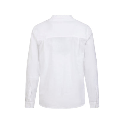 White - Back - Mountain Warehouse Mens Lowe Linen Blend Grandad Collar Shirt