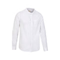 White - Side - Mountain Warehouse Mens Lowe Linen Blend Grandad Collar Shirt