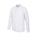 White - Lifestyle - Mountain Warehouse Mens Lowe Linen Blend Grandad Collar Shirt