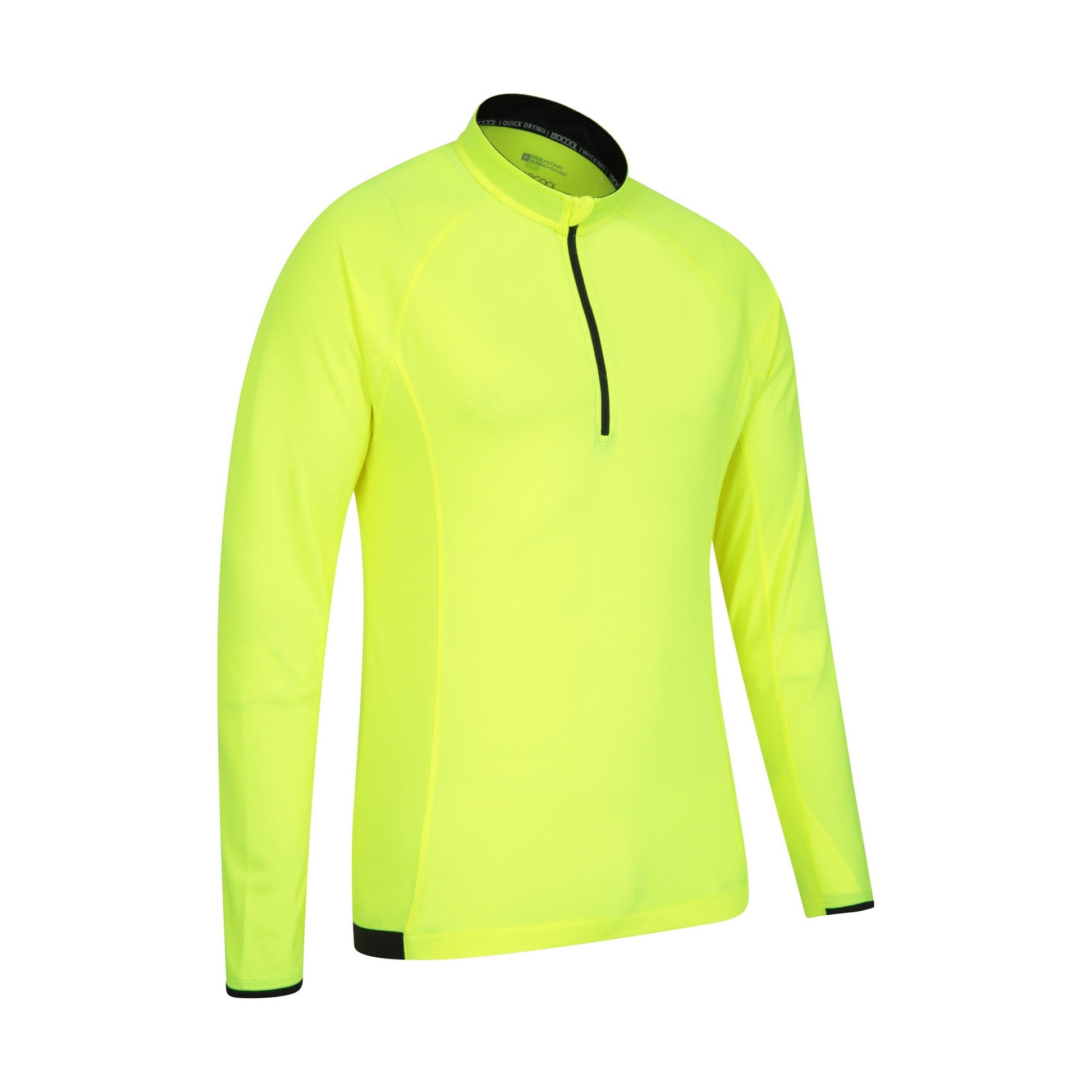 Yellow - Side - Mountain Warehouse Mens Cycle Long-Sleeved Top