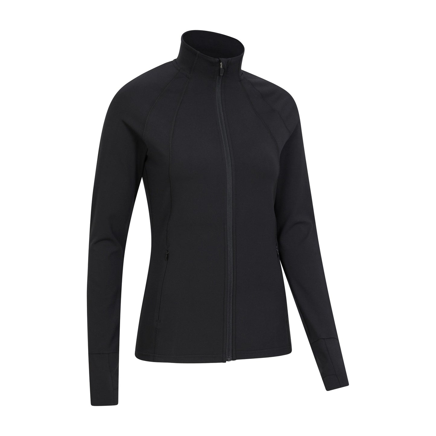 Black - Side - Mountain Warehouse Womens-Ladies Blackout Active Midlayer
