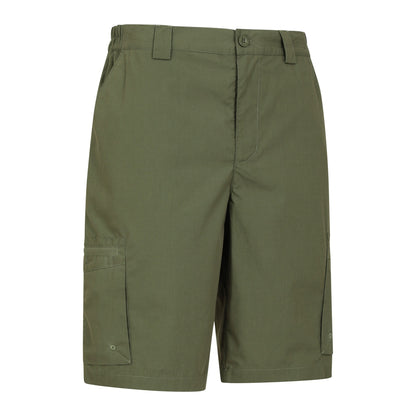 Khaki Green - Side - Mountain Warehouse Mens Trek Shorts