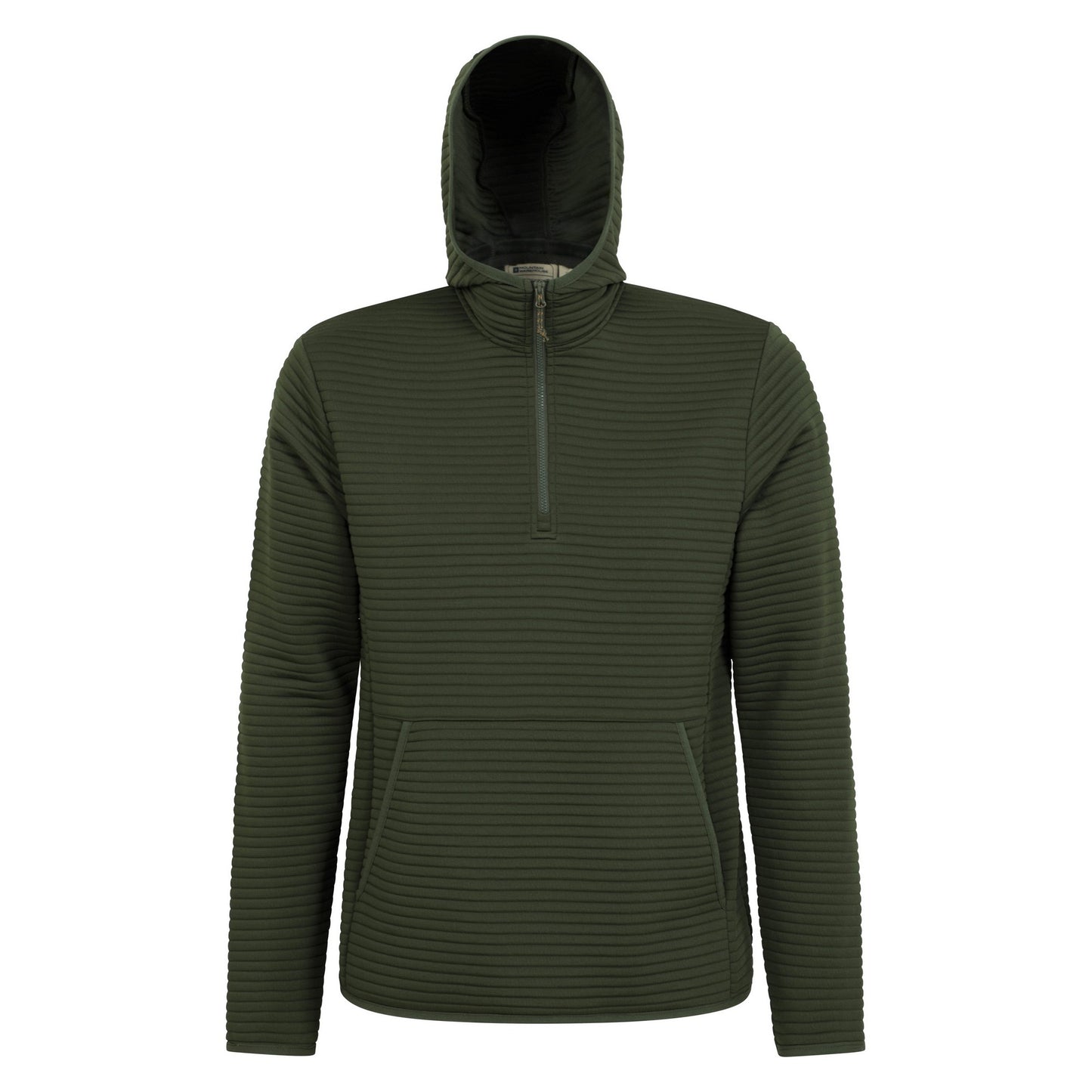Khaki Green - Front - Mountain Warehouse Mens Birch Fleece Hoodie