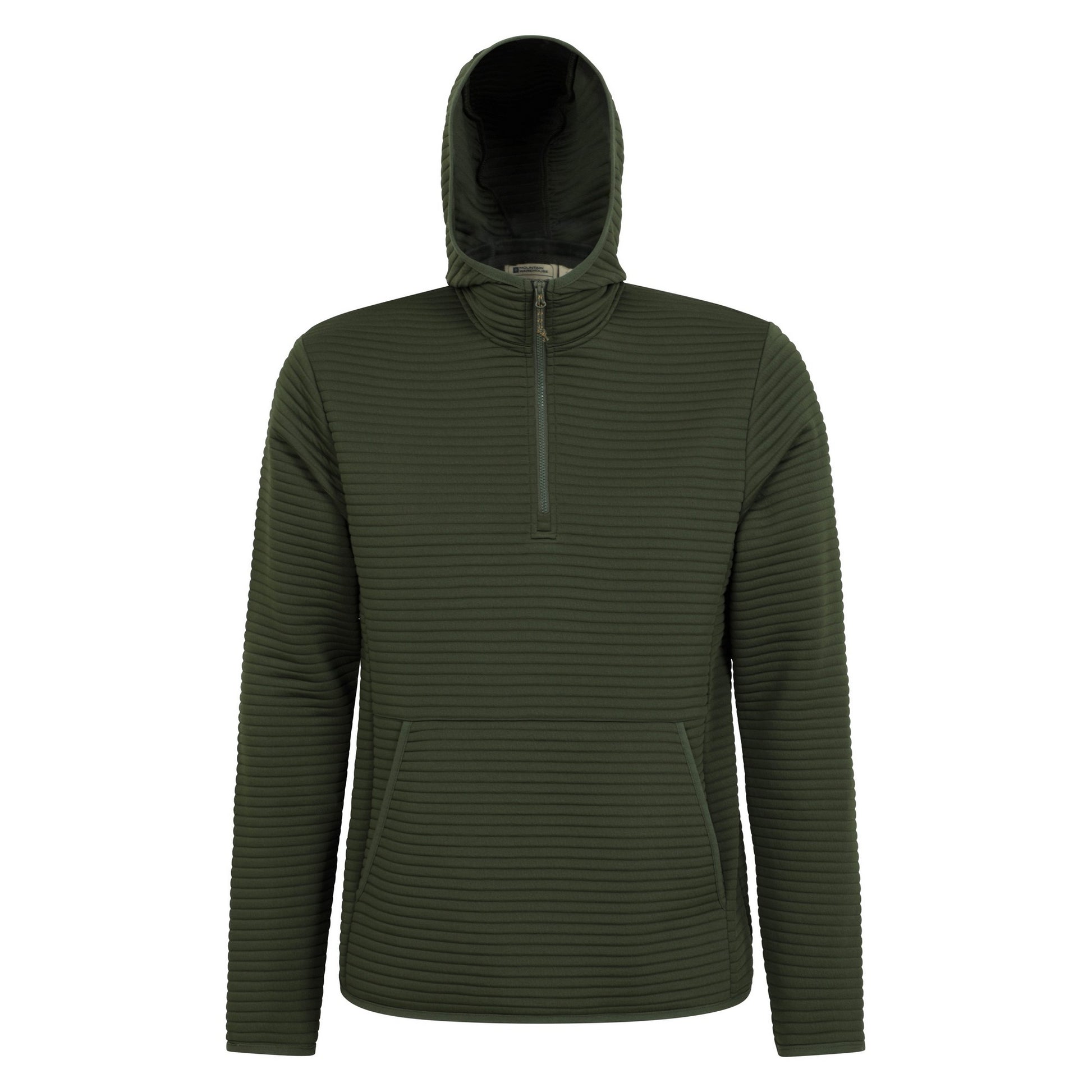 Khaki Green - Front - Mountain Warehouse Mens Birch Fleece Hoodie