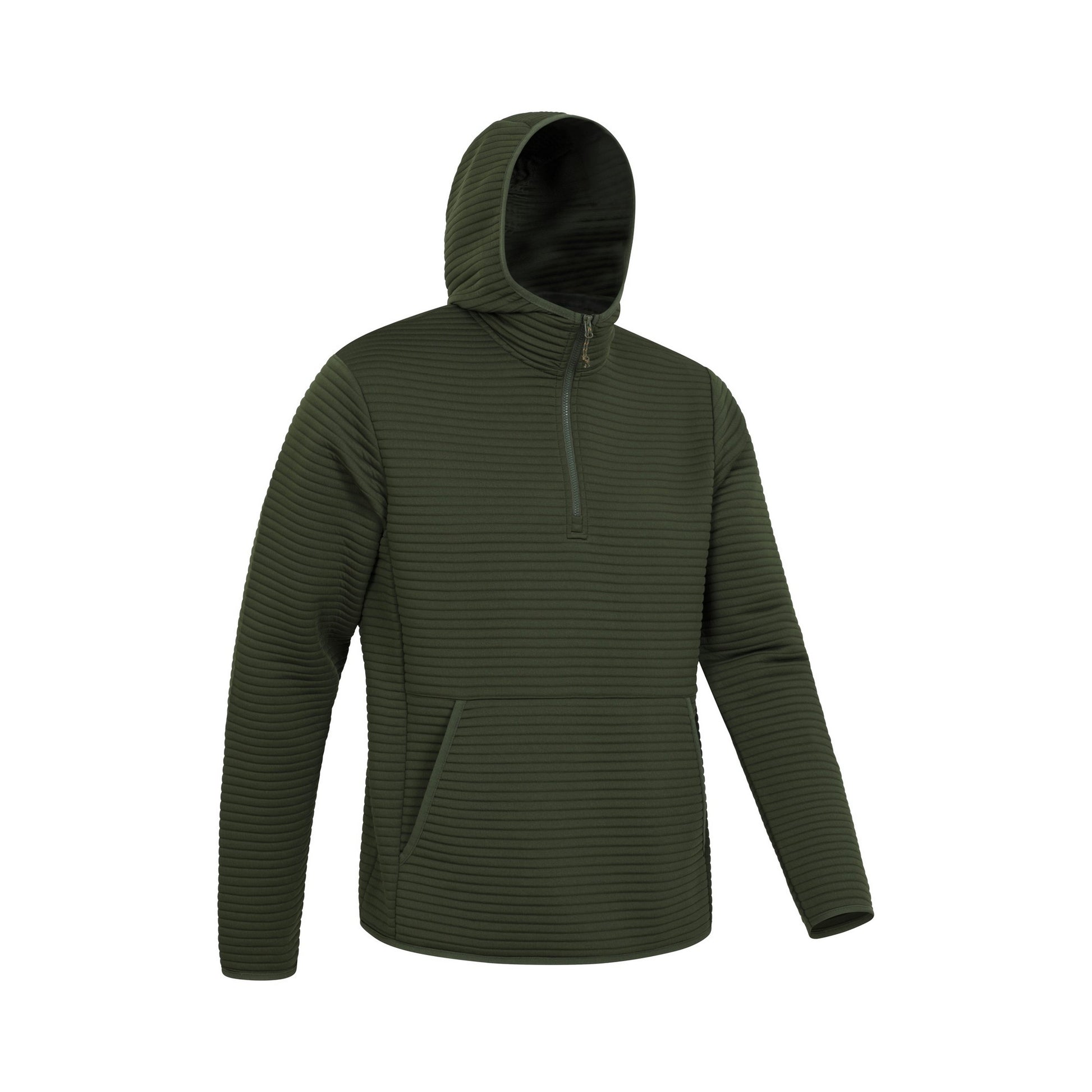 Khaki Green - Side - Mountain Warehouse Mens Birch Fleece Hoodie