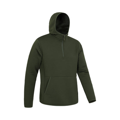 Khaki Green - Side - Mountain Warehouse Mens Birch Fleece Hoodie