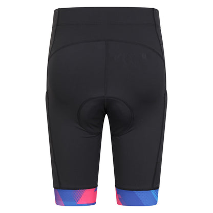 Black - Back - Mountain Warehouse Womens-Ladies Chase Printed Cycling Shorts