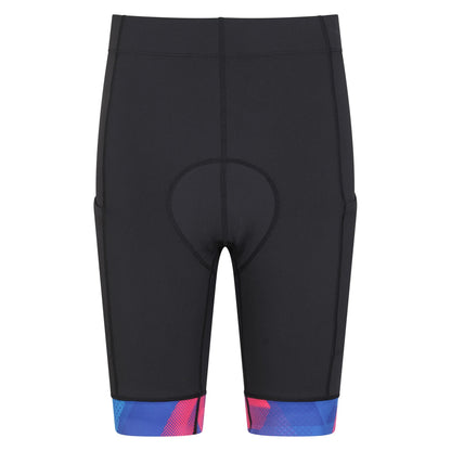 Black - Front - Mountain Warehouse Womens-Ladies Chase Printed Cycling Shorts