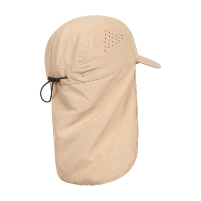 Beige - Pack Shot - Mountain Warehouse Womens-Ladies Quick Dry Neck Protector Cap