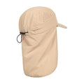 Beige - Pack Shot - Mountain Warehouse Womens-Ladies Quick Dry Neck Protector Cap