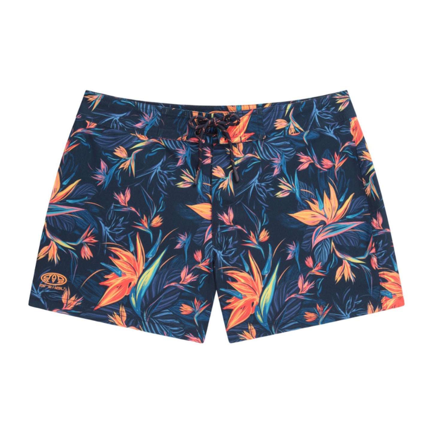 Orange - Front - Animal Womens-Ladies Aurora Flower Boardshorts
