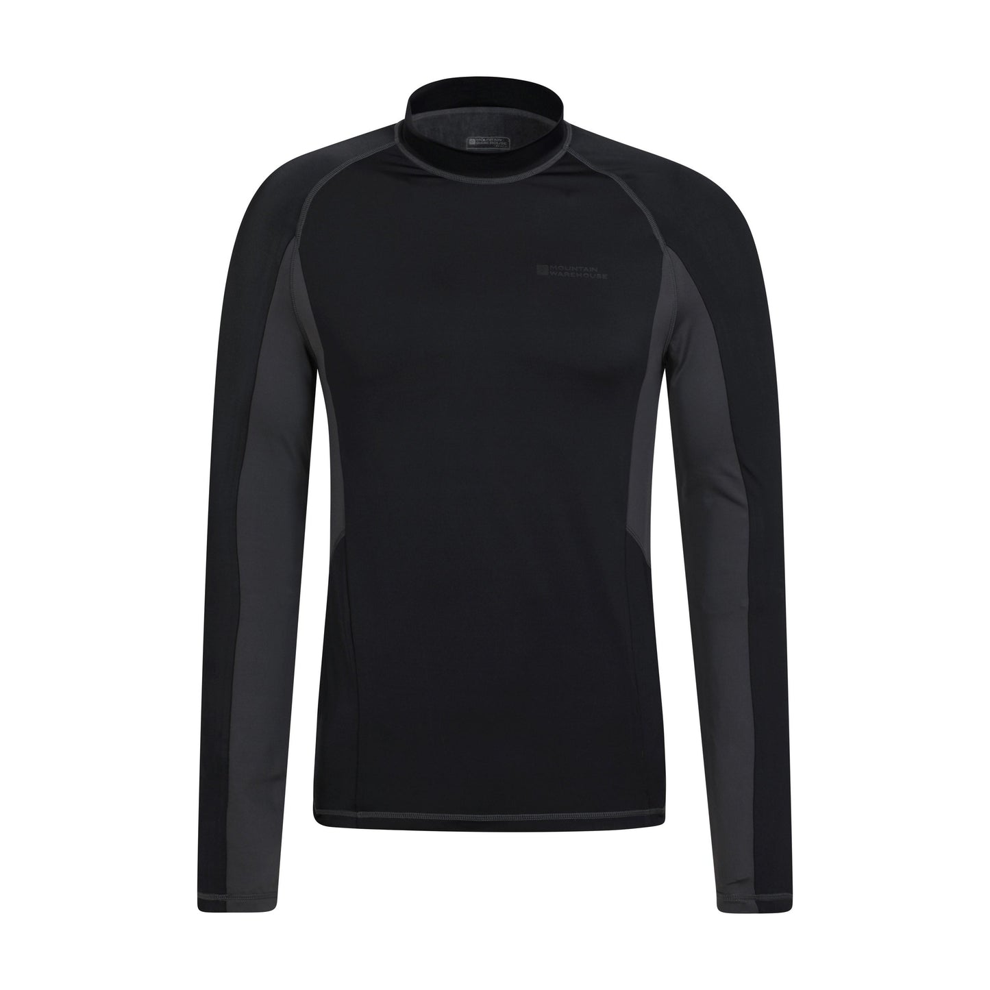 Charcoal - Front - Mountain Warehouse Mens Cove Recycled Long-Sleeved Rash Guard