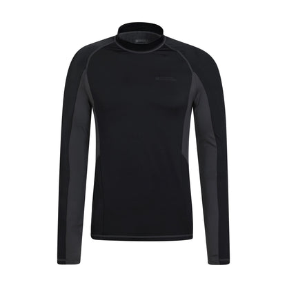 Charcoal - Front - Mountain Warehouse Mens Cove Recycled Long-Sleeved Rash Guard