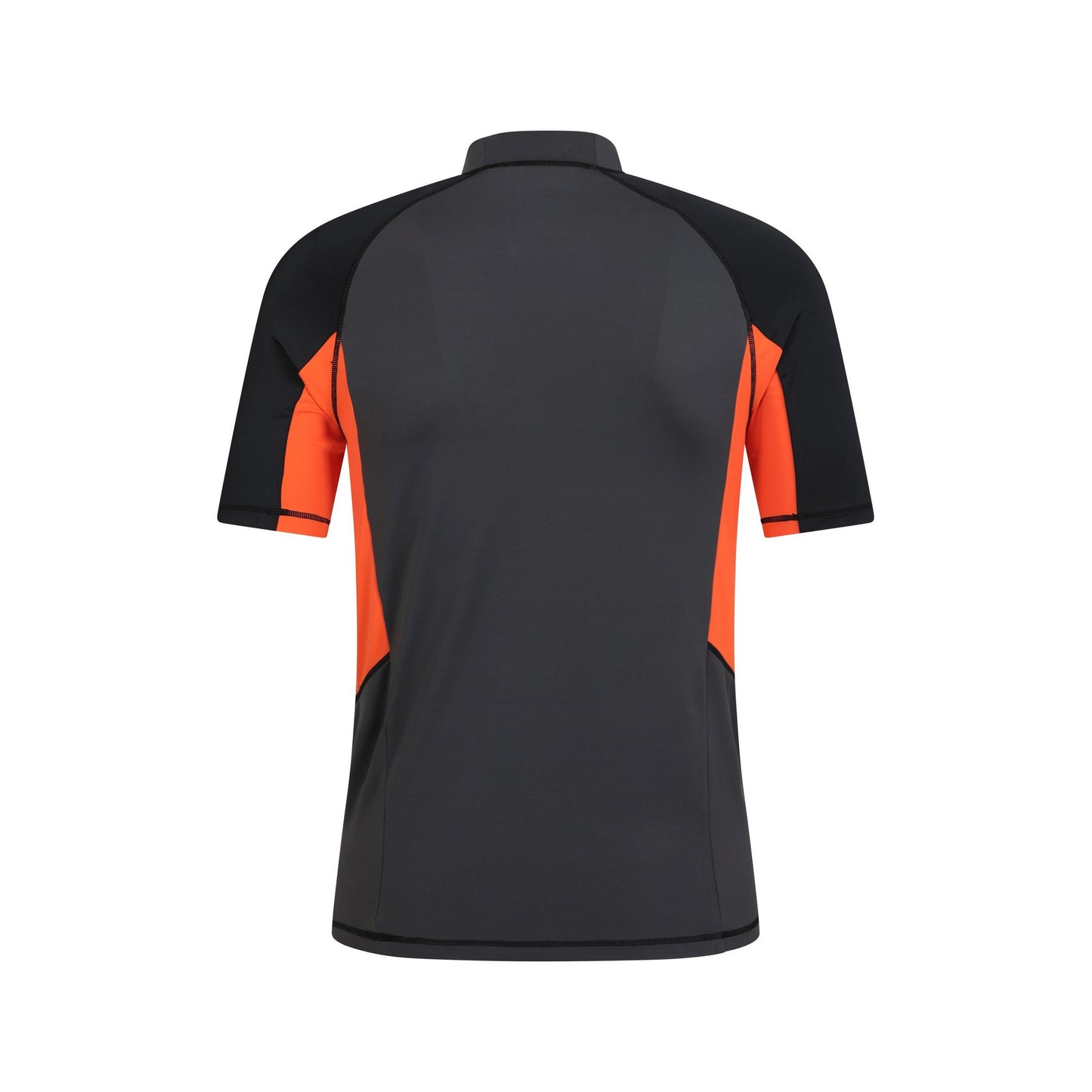 Grey - Back - Mountain Warehouse Mens Cove Recycled Polyester Short-Sleeved Rash Guard