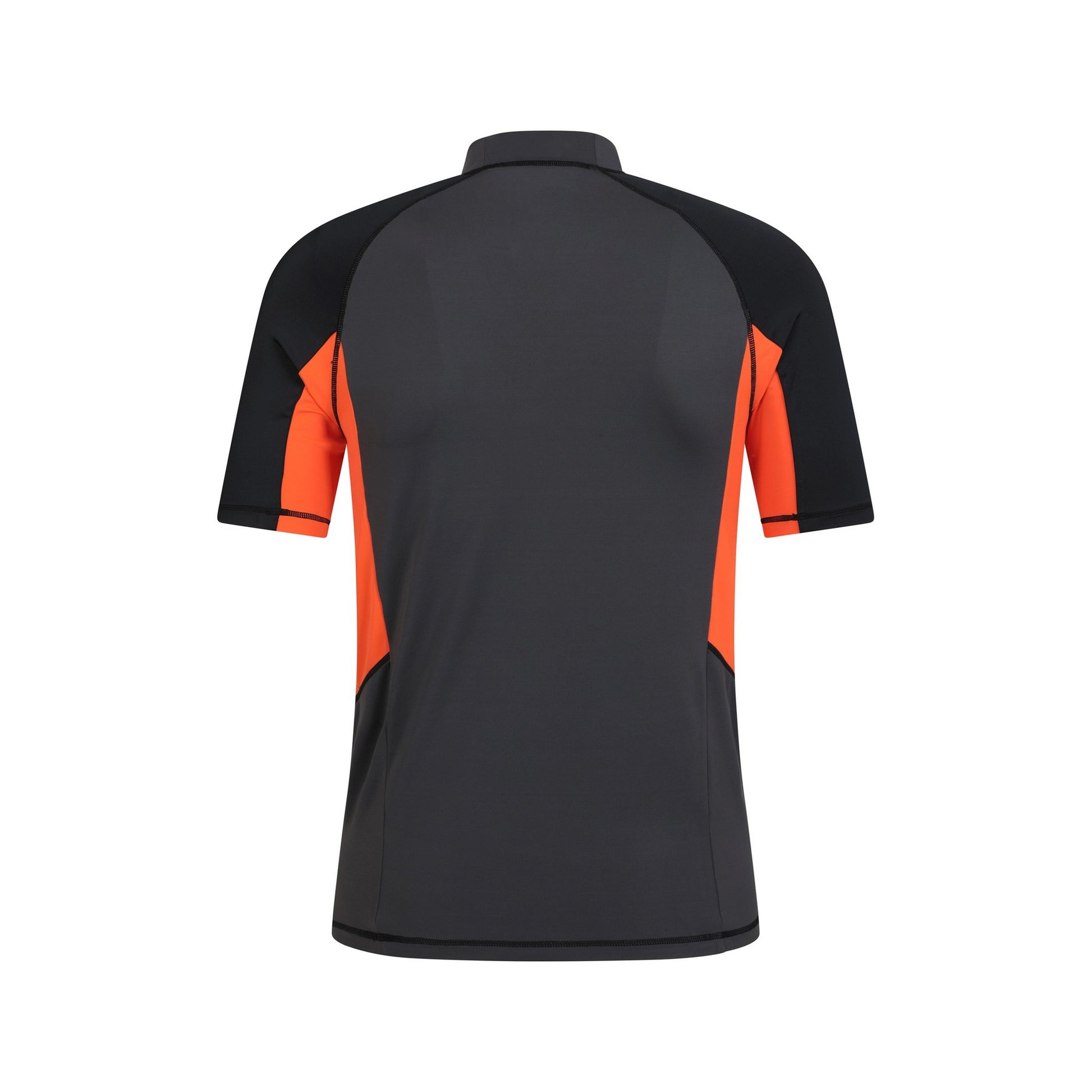 Grey - Back - Mountain Warehouse Mens Cove Recycled Polyester Short-Sleeved Rash Guard