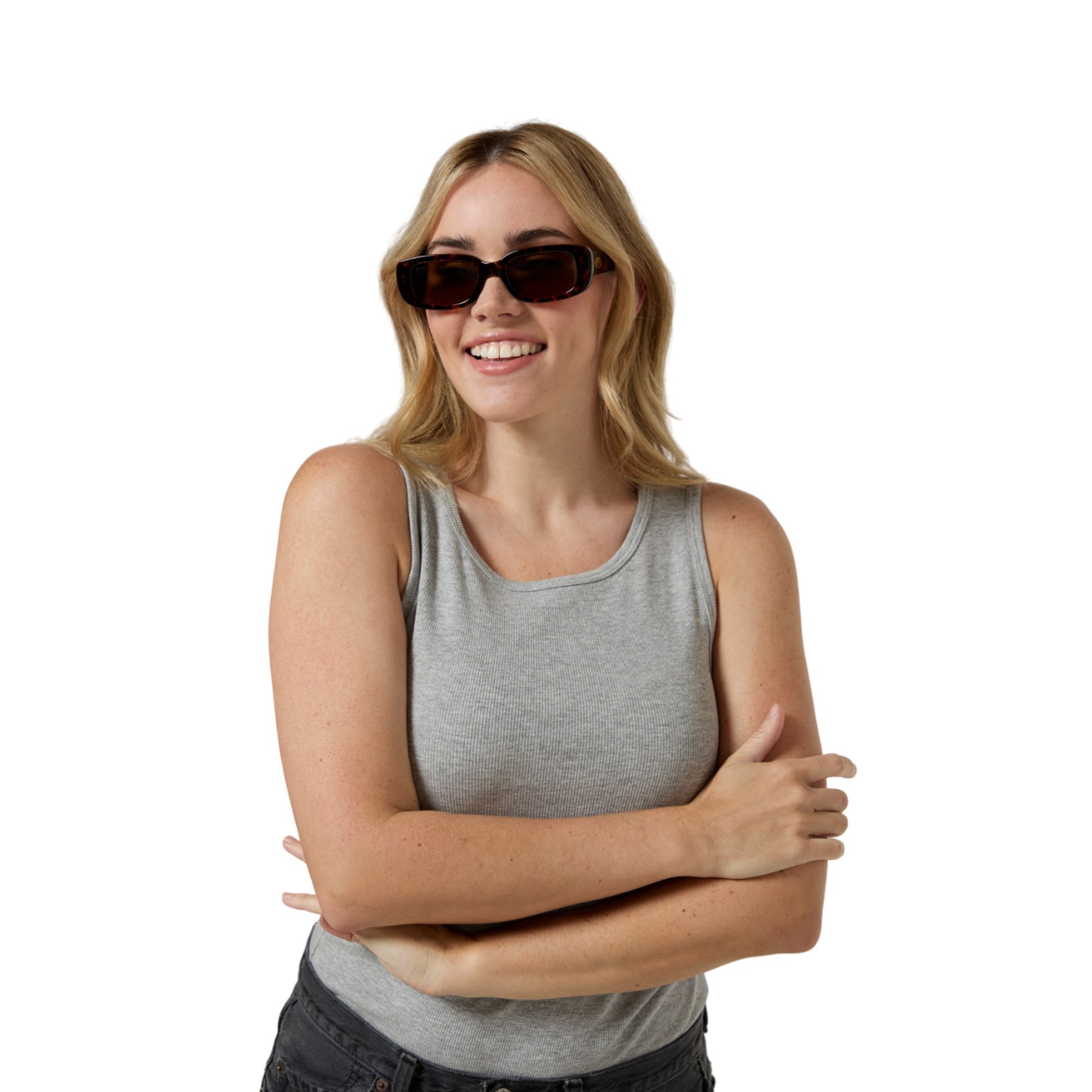 Tan - Pack Shot - Animal Womens-Ladies Wren Recycled Polarised Sunglasses