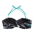 Jet Black - Back - Mountain Warehouse Womens-Ladies Docks Leaf Print Front Tie Bikini Top