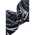 Jet Black - Side - Mountain Warehouse Womens-Ladies Docks Leaf Print Front Tie Bikini Top