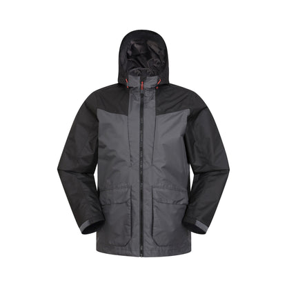 Grey - Front - Mountain Warehouse Mens Windstorm Extreme Waterproof Jacket
