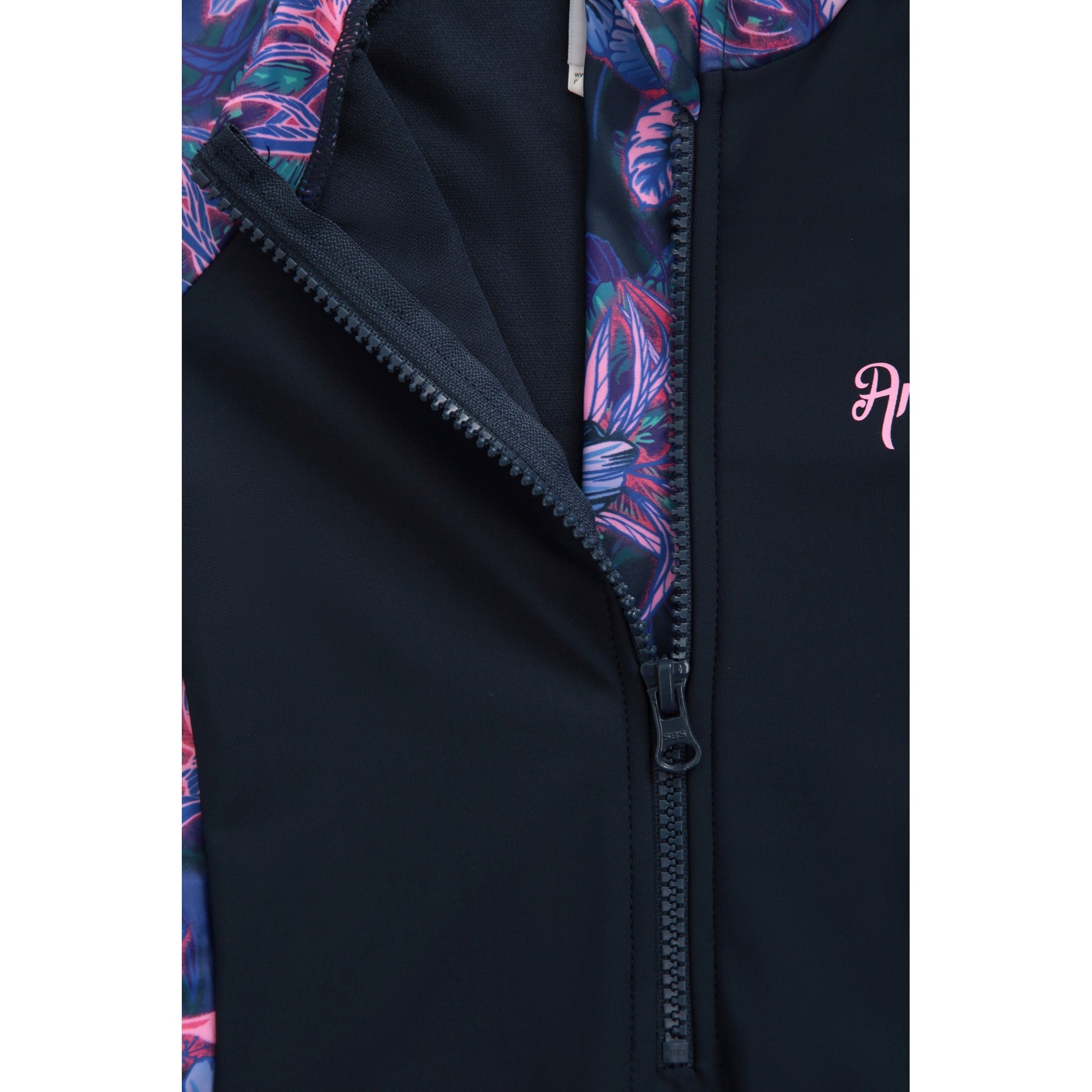 Blue - Lifestyle - Animal Childrens-Kids Gala Leaves Long-Sleeved One Piece Swimsuit